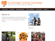 Tablet Screenshot of camcycle.org.uk
